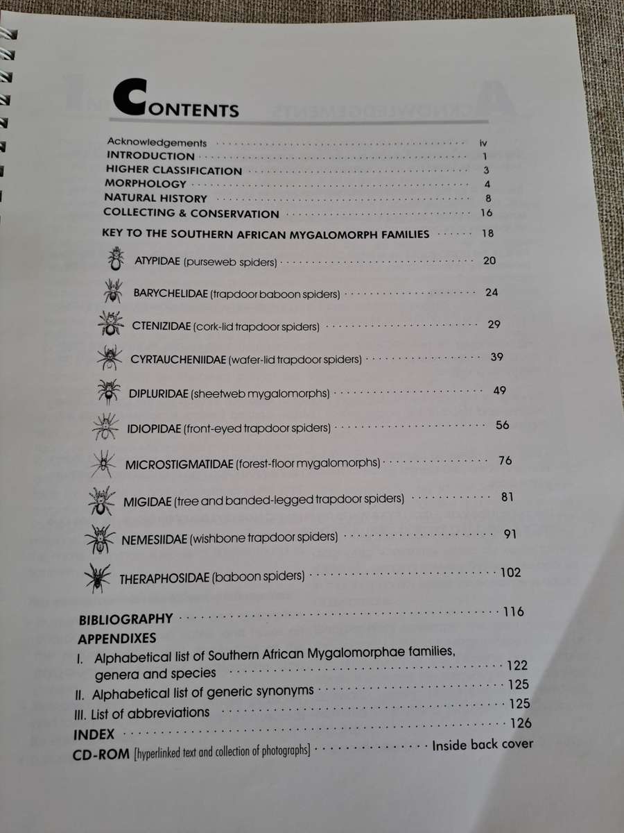 Baboon and Trapdoor Spiders of Southern Africa: An Identification Manual plus CD