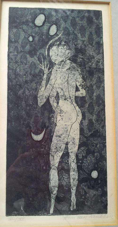 ORIGINAL EROTIC ETCHING BY ANNE-MIE VAN KERCKHOVEN LINITED EDITION