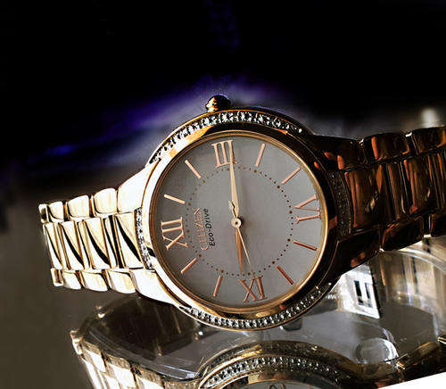 Special offer! CITIZEN CIENA LUXURY ECO-DRIVE WHITE DIAMOND ROSE GOLD WATCH