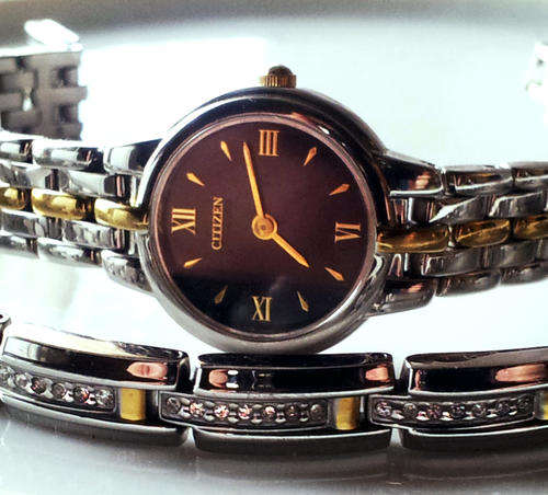 **Summer Sale** CITIZEN SILHOUETTE ECO-DRIVE TWO-TONE LADIES WATCH AND BRACELET SET