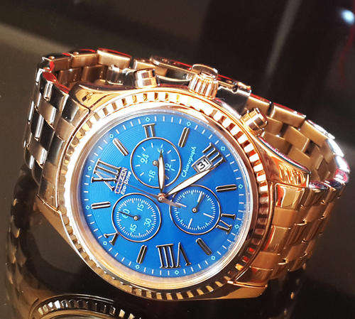 Showcase Clearance! CITIZEN ECO-DRIVE ROSE-GOLD BLUE DIAL WOMENS WATCH *In Stock*