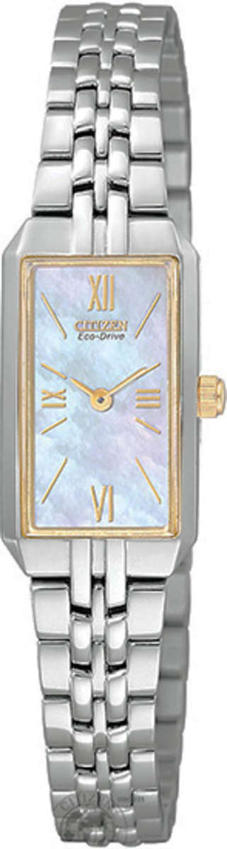 Spring Special! CITIZEN ECO-DRIVE MOTHER OF PEARL SILHOUETTE SILVER-TONE WATCH *Imported*