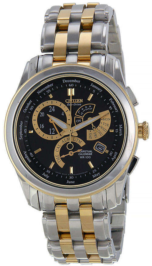 Showcase Clearance! CITIZEN ECO-DRIVE PERPETUAL CALENDAR CALIBRE B700 TW0-TONES SS CHRONOGRAPH