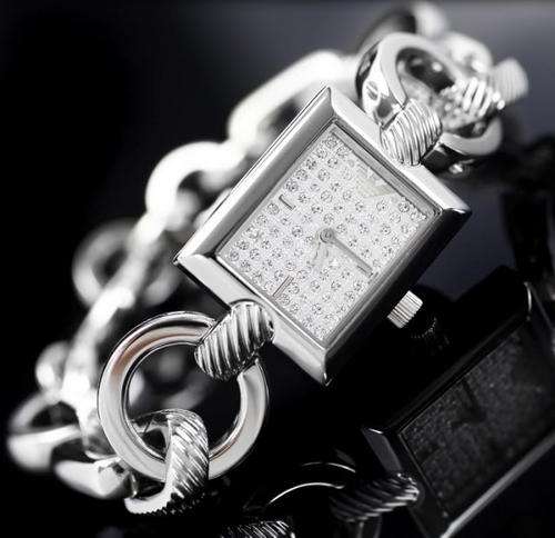 *R2,360.00*  TOP MODEL! EMPORIO ARMANI LADY SWAROVSKI BRACELET WATCH