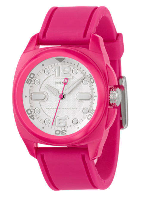Brand New Sizzling! DKNY HOT PINK Ladies Silicone watch