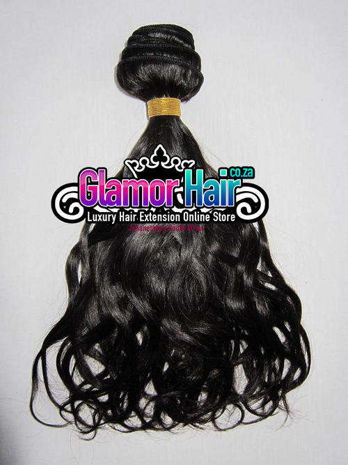 2 PACKS FOR THE PRICE OF 1!100% Brazilian weave 16" long guaranteed quality wavy curls COLOUR 1B