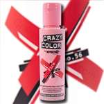 crazy colour semi permant hair dye 100ml bottle- fire red (or select your colour)