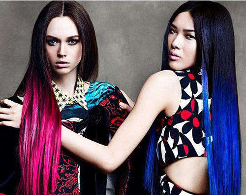 same day shipping-Colour ombre clip on one piece hair extensions + free shipping