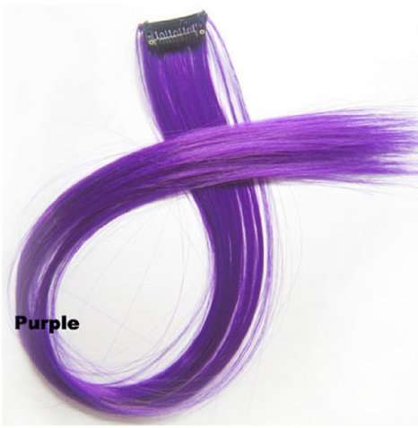 purple single clip hair extensions