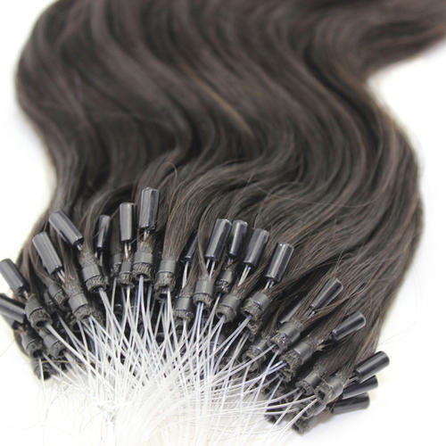 100 strand micro loop 14" long #1b natural black 100% Brazilian remy hair