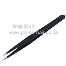 Single strand eyelash straight tip tweezers