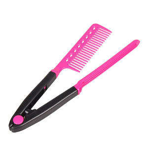 V Comb Hair Straightener Hairdressing Salon Brush
