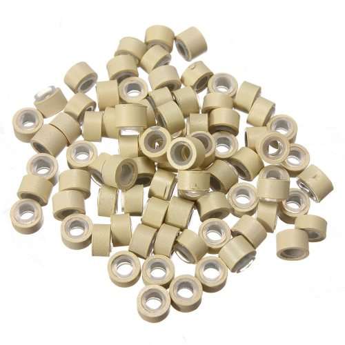 Micro rings super grip- Silicone lined 100 pc - Tools #613 Platinum blonde -Important! not silver or