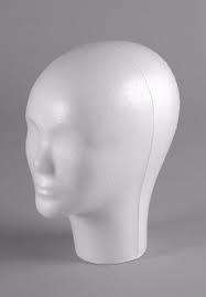 polystyrene Mannequin head