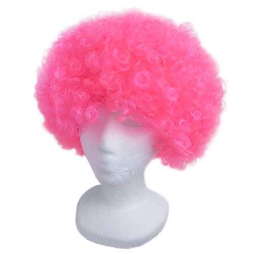 Party sale! Party afro wig bright pink synthetic hair