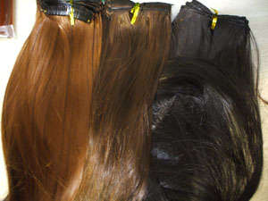synthetic high tempreture hair extension clip 24" 65cm 6pieces- Full head- straight
