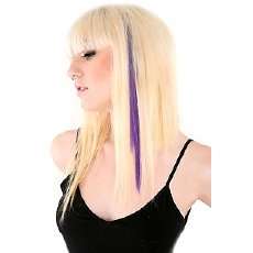 Glamor Hair - Stunning Bright Purple Clip In Hair extension streaks 55cm long