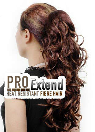 50% off retal - 50cm long claw clip In Curled Ponytail -AAA grade fibre