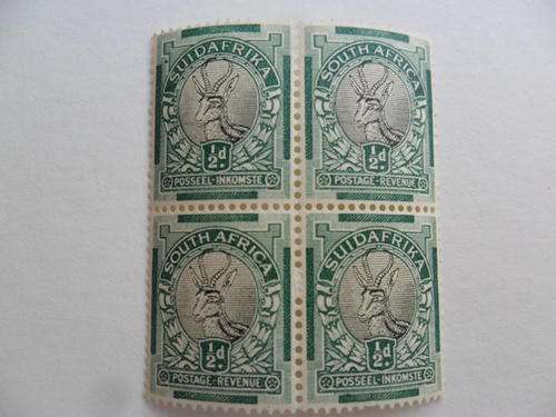 UNION OF S.A. - 1930/45 - 1/2d BLOCK OF 4 - MINT
