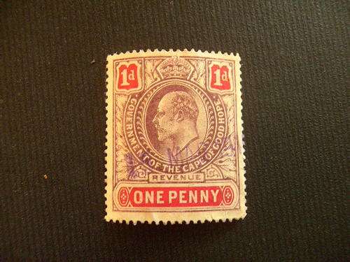 CAPE OF GOOD HOPE - APPROX 1908 - 1d REVENUE STAMP