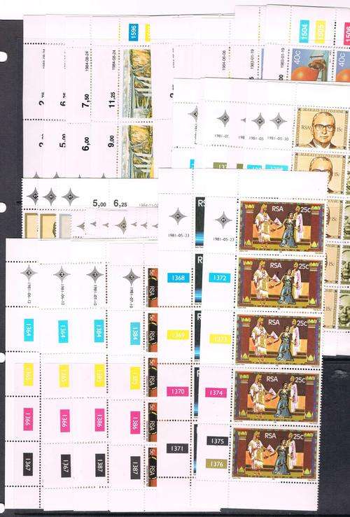 South Africa - Control Blocks & Strip Unmounted as per 3 Scans
