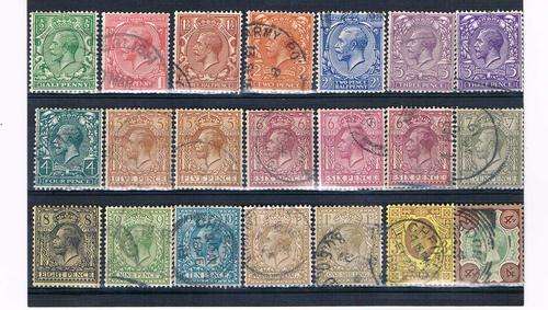 Great Britain KGV nice selection of Used with Shades up to 1/- as per scan