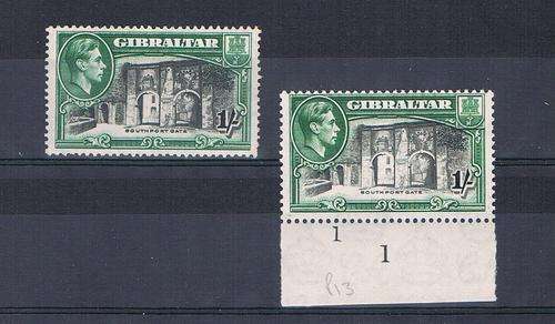Gibraltar KG VI - SG127a, 127b - Mint - As per Scan