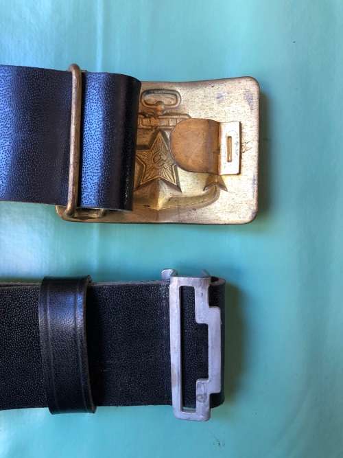 Russian Naval Brass Buckle and Belt