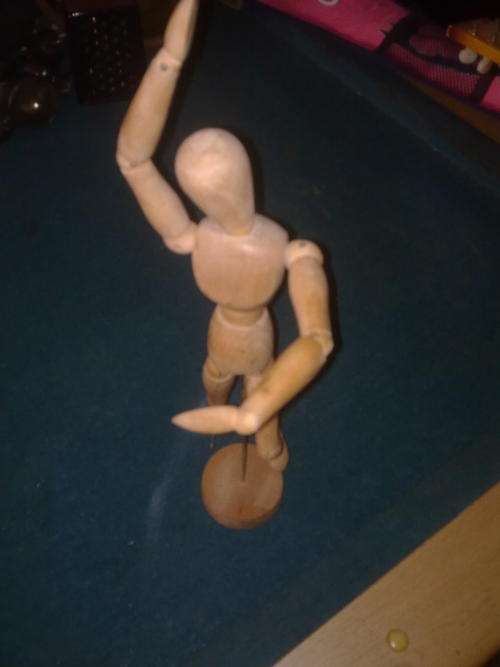 Wooden model of a humam