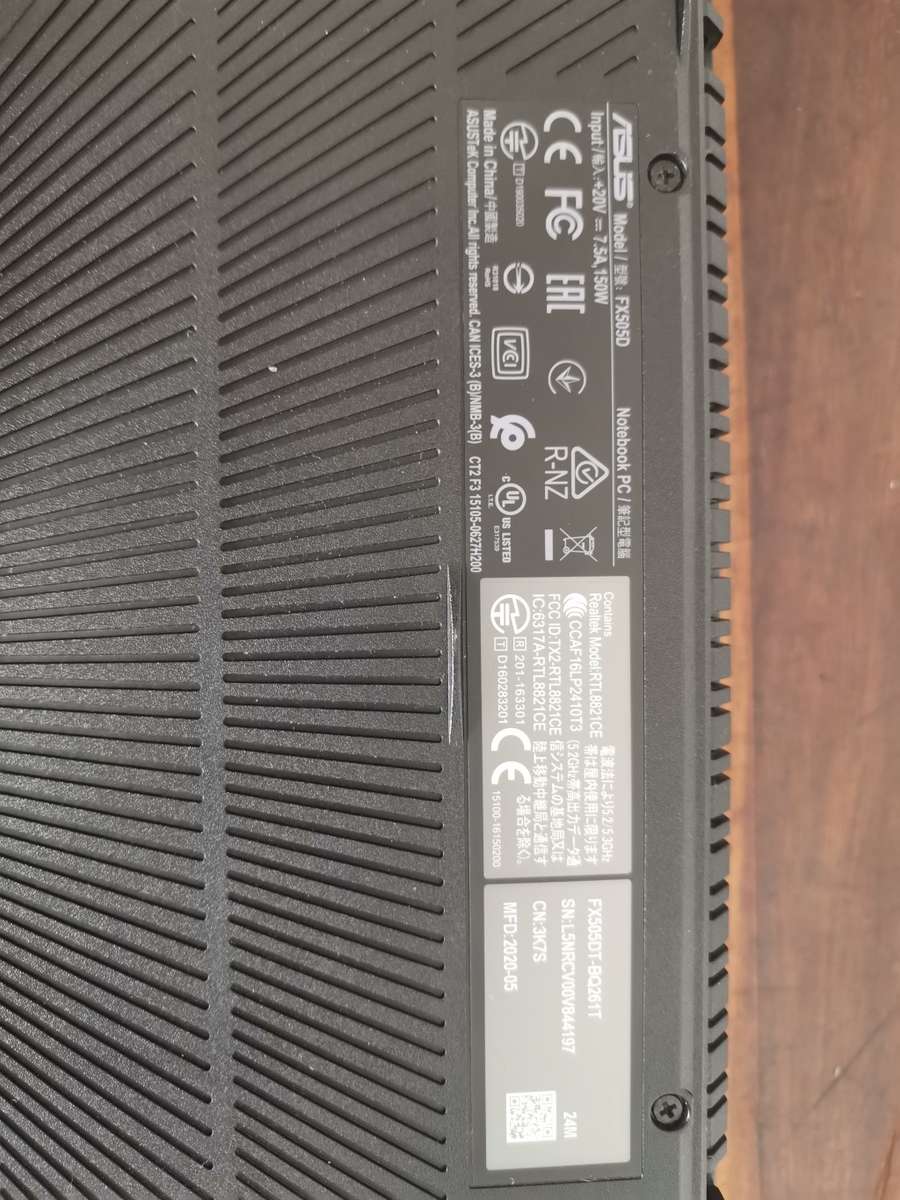 Asus Tuf 1F Laptop FD505D RYZEN5 8GB Memory + 512GB NVME