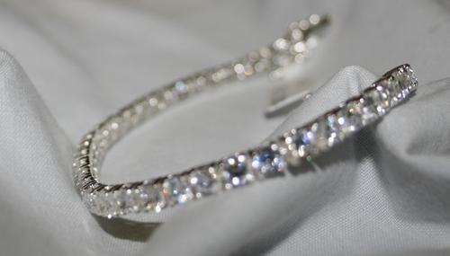 Silver Tennis Bracelet with Cubics