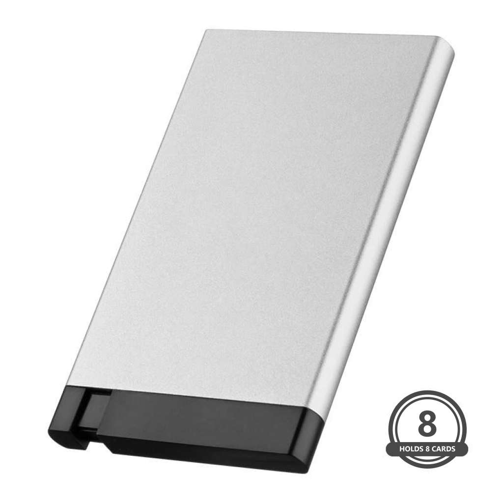 Pop-Up Wallet Card Holder RFID Block - Silver