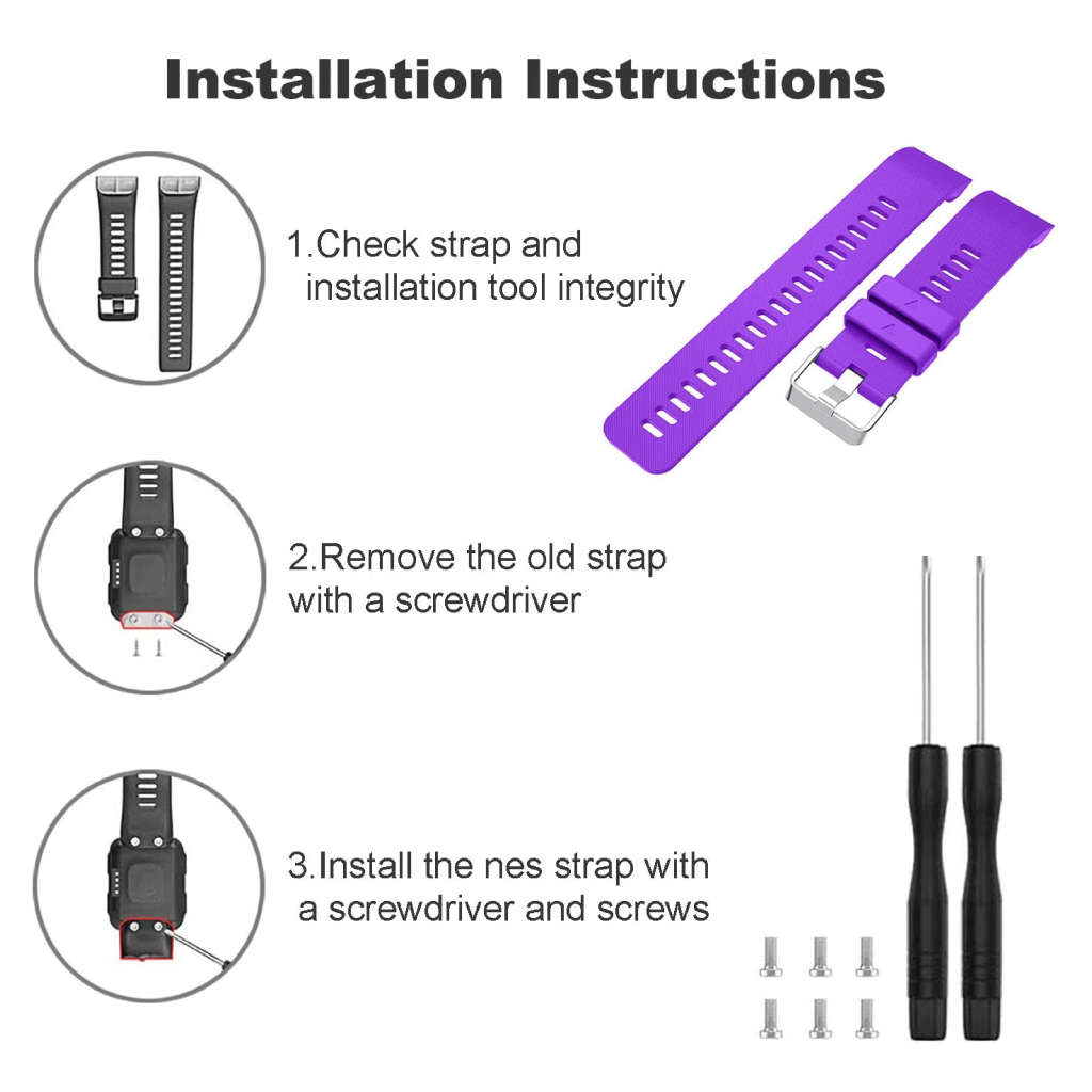 Watch Strap for Garmin Forerunner 35 - Black