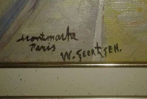 W Geertsen - Street Scene with White Building in Background