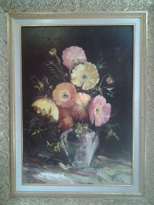 J Du Pre - Vase with Flowers 345mmx500mm