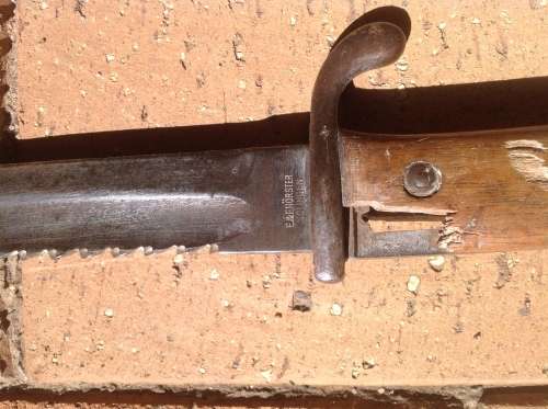 WW1 German Sawback Bayonet & Scabbard - Made by E&F Horster Solingen