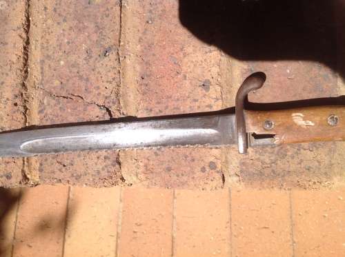 WW1 German Sawback Bayonet & Scabbard - Made by E&F Horster Solingen