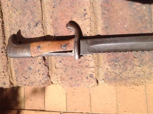 WW1 German Sawback Bayonet & Scabbard - Made by E&F Horster Solingen