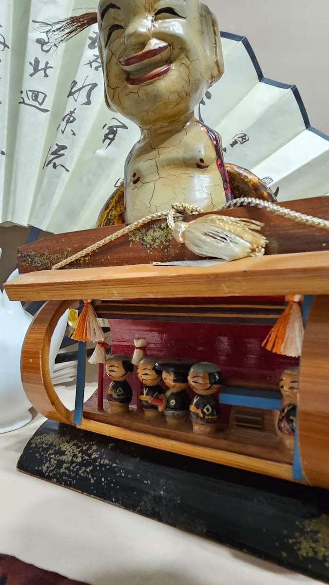 Vintage Chinese Collection - Bell, Fan, Porcelain, Puppet etc.