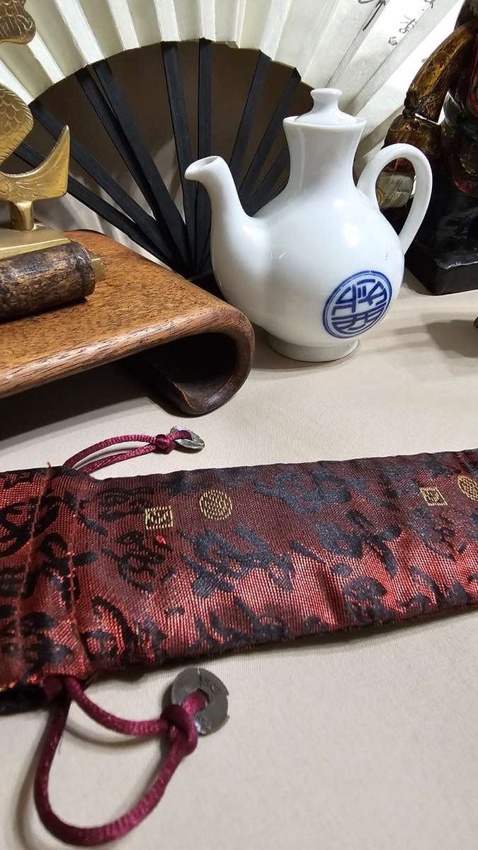 Vintage Chinese Collection - Bell, Fan, Porcelain, Puppet etc.