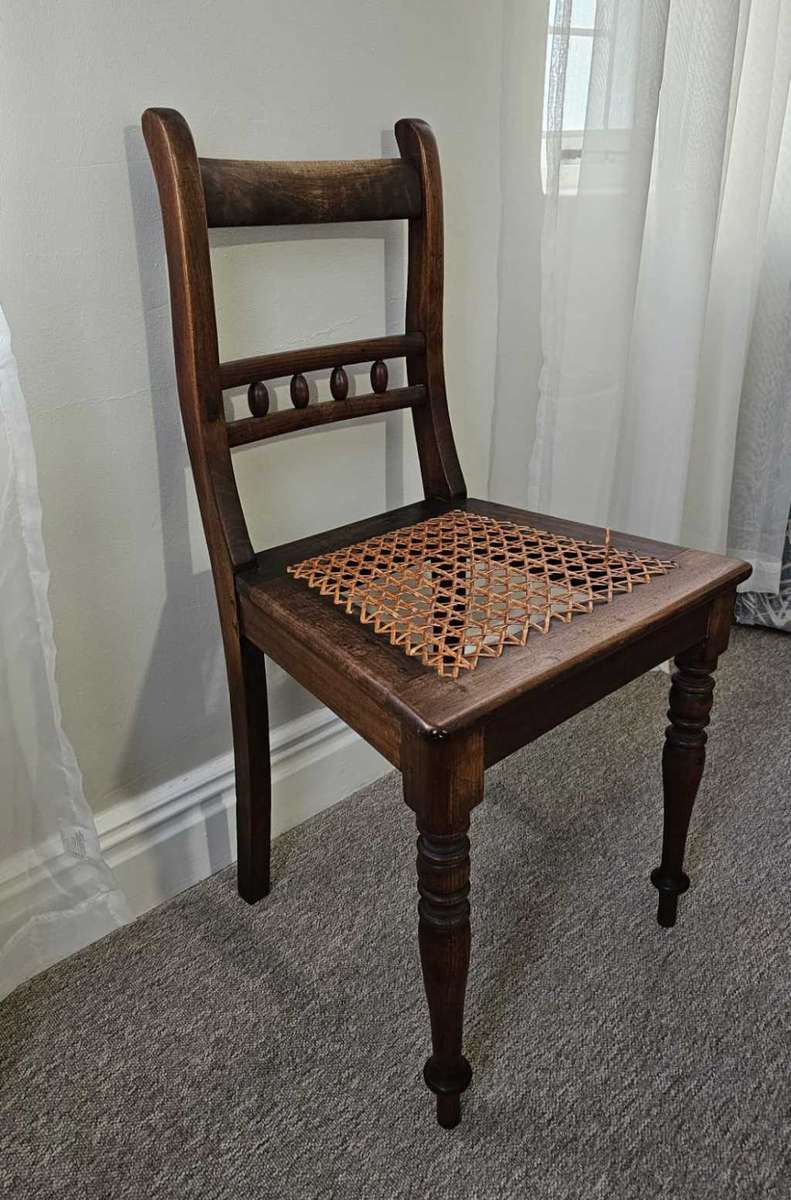 Antique Regency Caned Seat Chair