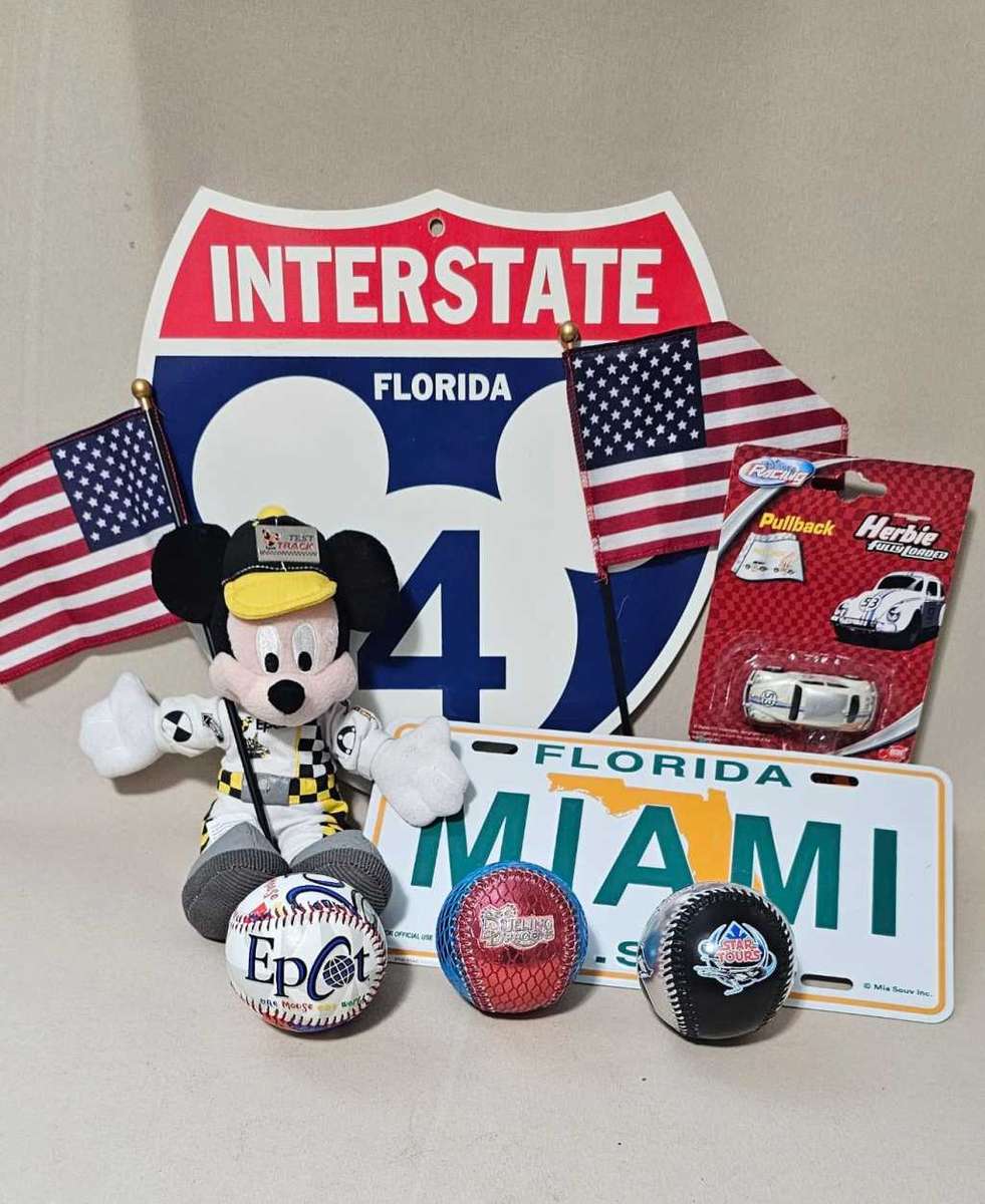 Disney Collectibles Lot - Mickey Mouse, Herbie, Base Balls (Epcot, Dragons, Star Wars) - GREAT ITEMS