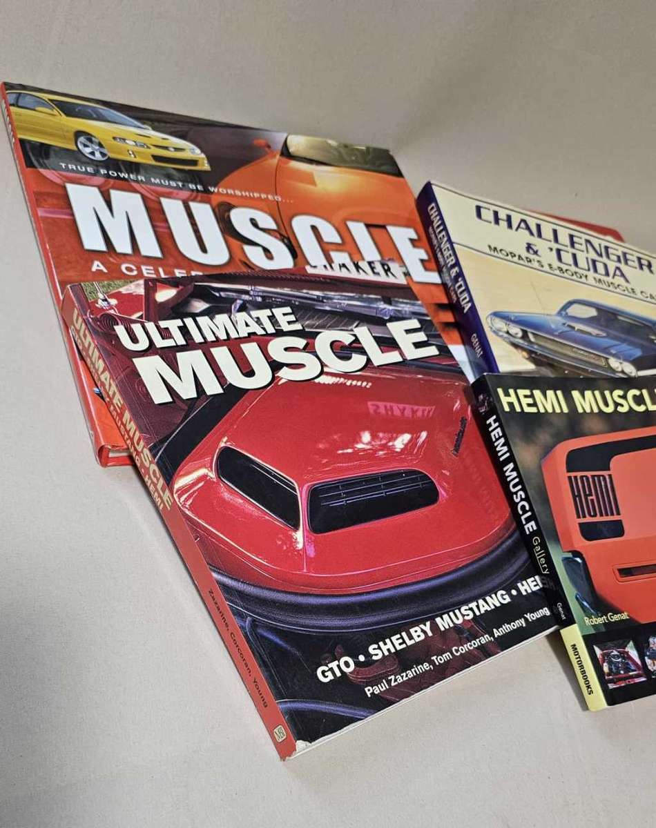 Large Lot of Muscle Car / Classic Car Collection of Automotive Hardcover Books (5 Books)