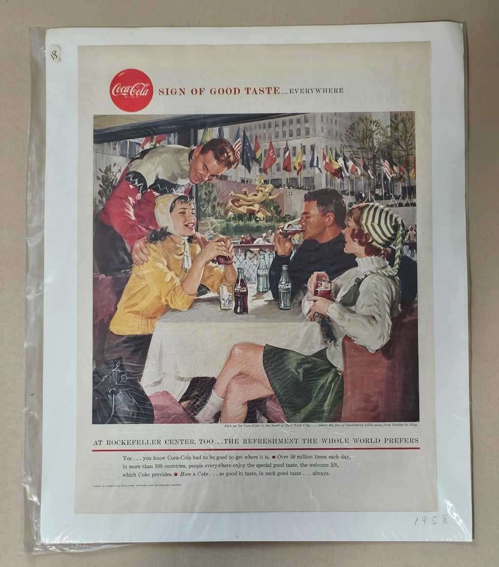Vintage Coca Cola Original Advertisement from the 1910`s, 1940`s & 1950`s - BEAUTIFUL