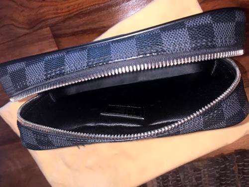 Authentic- LOUIS VUITTON Damier Graphite Toilet Pouch PM
