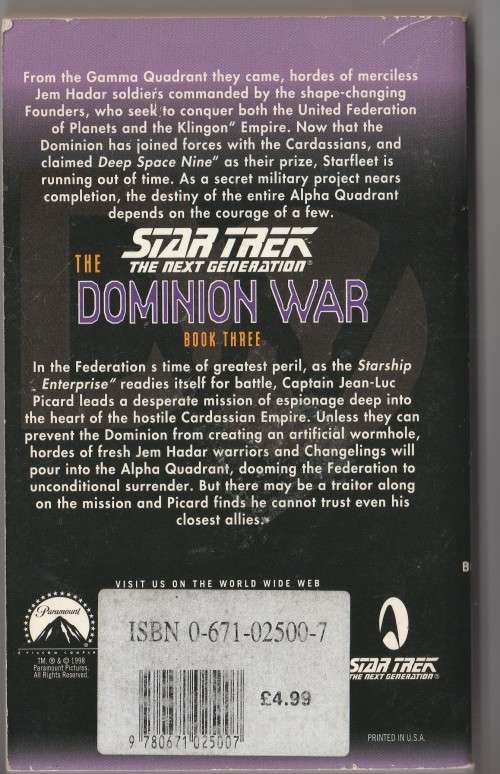 Star Trek: The next generation - The Dominion war book 3