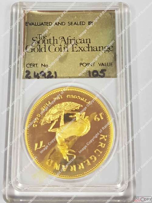 *#* 1977 Proof Krugerrand 1 Ounce in SAGCE capsule *#*