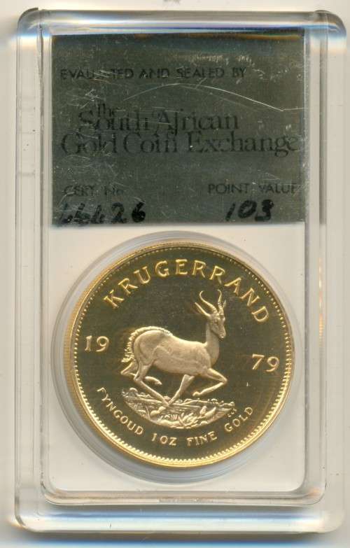 *#* 1979 Proof Krugerrand 1 Ounce in SAGCE capsule *#*
