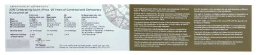 *#* - 2019 Celebrating South Africa 25Yrs Constitution Democracy Proof 8 Coin Set *#*