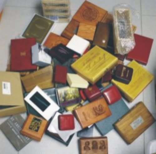 *#* A variety of 50 empty boxes - Mint of Norway and SA Mint - Job lot - Collection only *#*